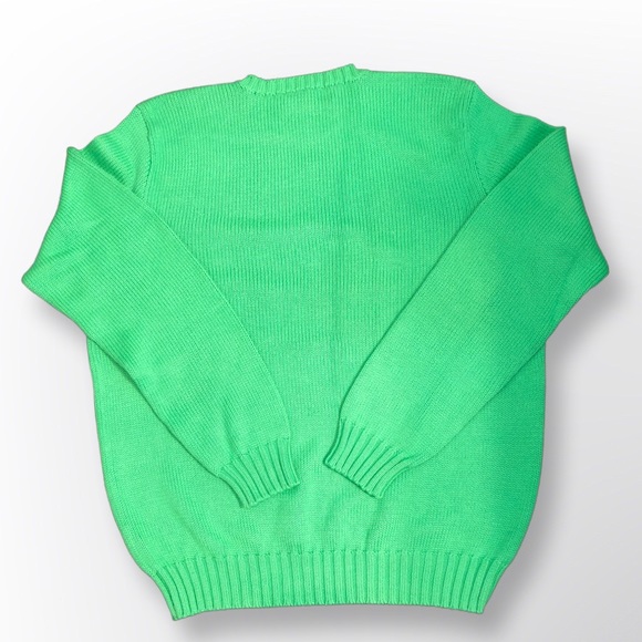 Mens Ralph Lauren sweater size medium cotton green polo - Picture 4 of 4